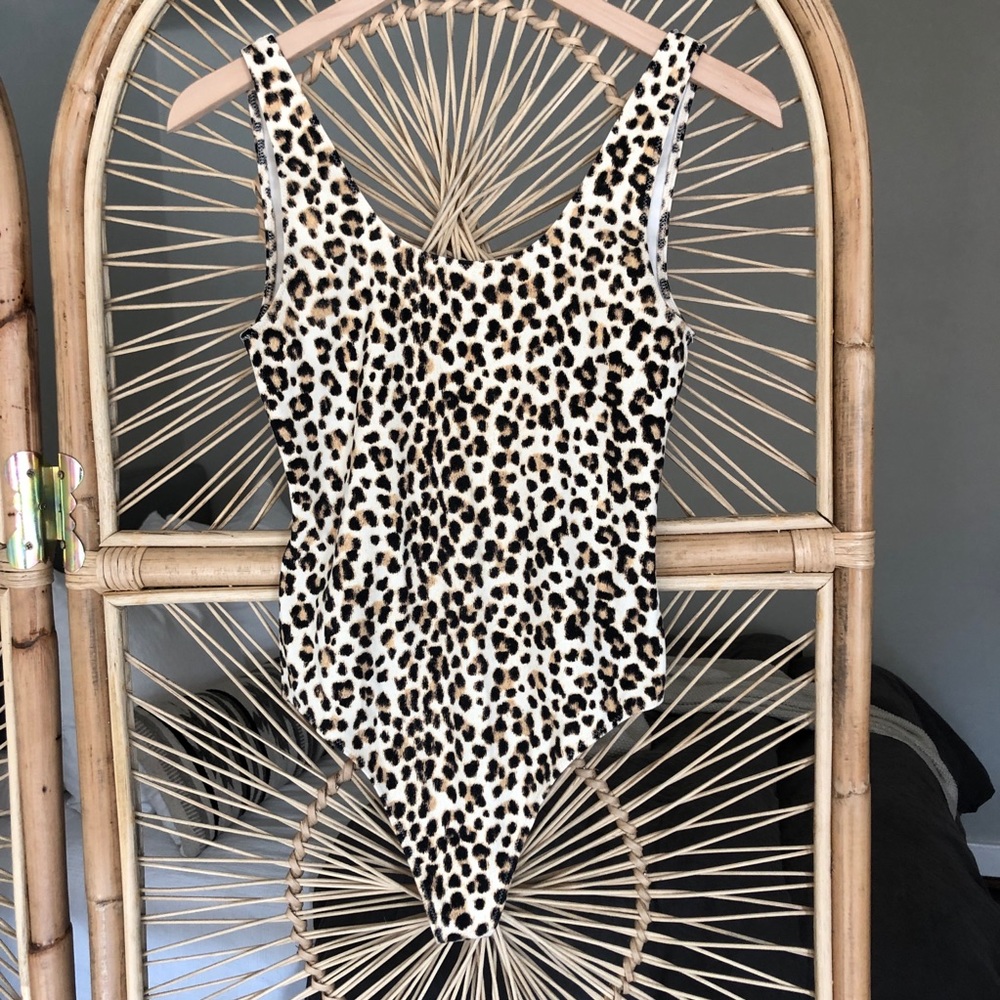 Wilfred Free Leila Thong Bodysuit in Leopard